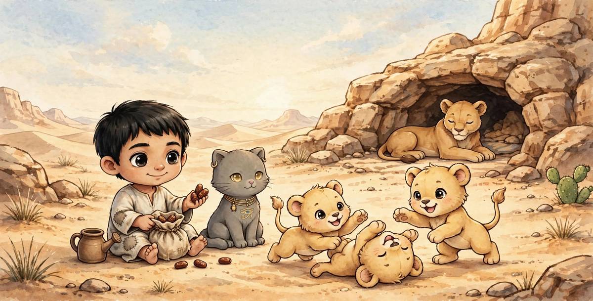 Sample spread from The Lion's Milk
