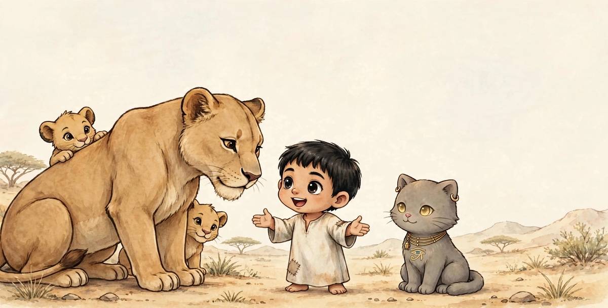 Sample spread from The Lion's Milk