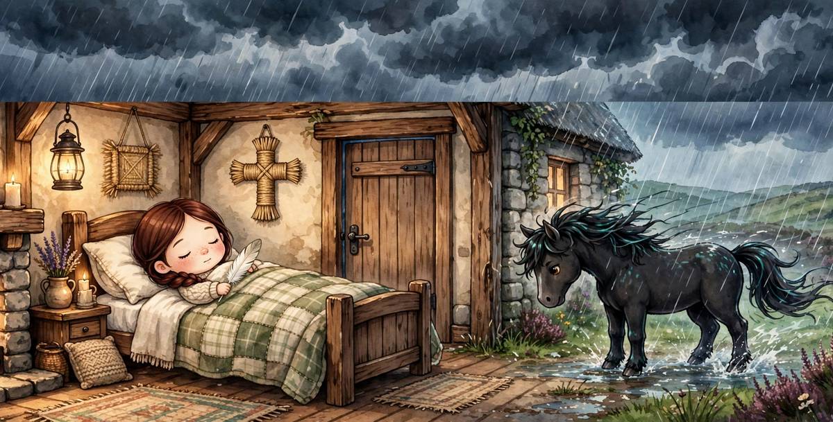 Sample spread from The Púca's Warning