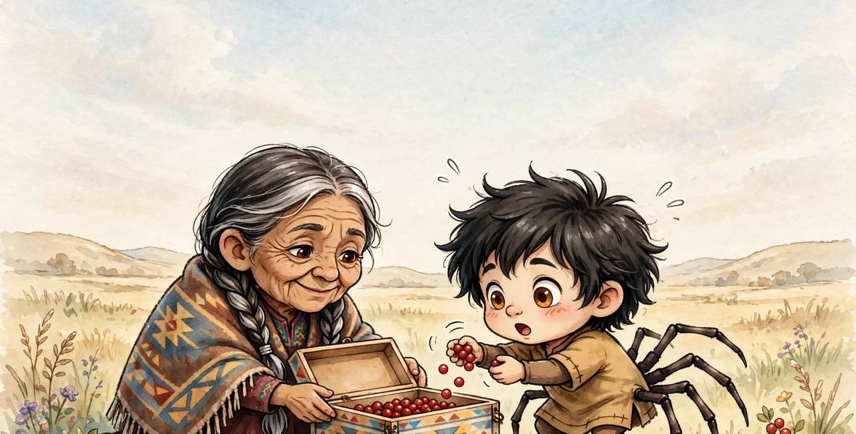 Sample spread from Iktomi and the Berries